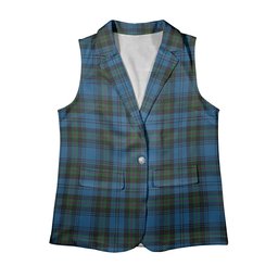 ScotsTee Shop Scottish Blanton Women's Tartan Sleeveless Blazer Suit Vest