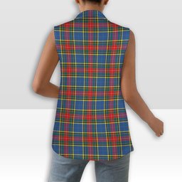 ScotsTee Shop Scottish Bethune Modern Women's Tartan Sleeveless Blazer Suit Vest