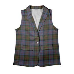 ScotsTee Shop Scottish Bowie Black Women's Tartan Sleeveless Blazer Suit Vest