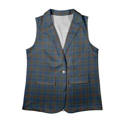 ScotsTee Shop Scottish Buchanan Hunting Modern Women's Tartan Sleeveless Blazer Suit Vest