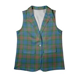 ScotsTee Shop Scottish Buchanan Hunting Ancient Women's Tartan Sleeveless Blazer Suit Vest