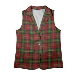 ScotsTee Shop Scottish Blackstock Red Dress Women's Tartan Sleeveless Blazer Suit Vest