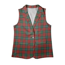 ScotsTee Shop Scottish Bruce Hunting Modern Women's Tartan Sleeveless Blazer Suit Vest