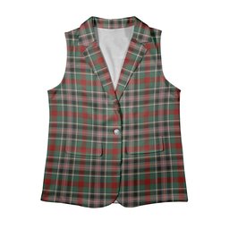 ScotsTee Shop Scottish Bruce of Kinnaird Women's Tartan Sleeveless Blazer Suit Vest