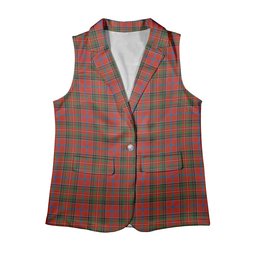 ScotsTee Shop Scottish Brown of Castledean (Broun of Castledean) Ancient Women's Tartan Sleeveless Blazer Suit Vest