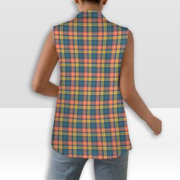 ScotsTee Shop Scottish Buchanan Ancient Women's Tartan Sleeveless Blazer Suit Vest