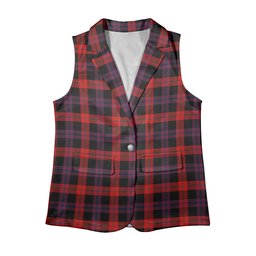 ScotsTee Shop Scottish Broun Modern Women's Tartan Sleeveless Blazer Suit Vest