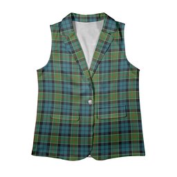 ScotsTee Shop Scottish Colquhoun Ancient Clan Women's Tartan Sleeveless Blazer Suit Vest