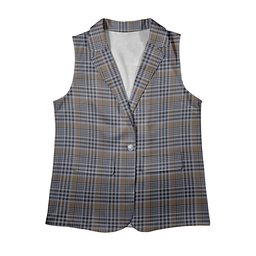 ScotsTee Shop Scottish Carnegie Check Ancient Women's Tartan Sleeveless Blazer Suit Vest