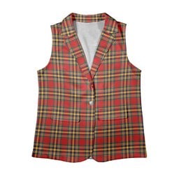 ScotsTee Shop Scottish Chattan Modern Women's Tartan Sleeveless Blazer Suit Vest