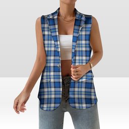 ScotsTee Shop Scottish Craig Paisley Modern Women's Tartan Sleeveless Blazer Suit Vest