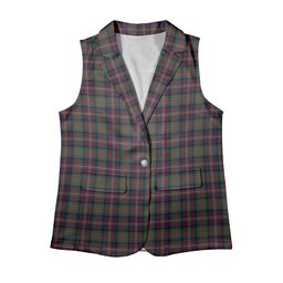 ScotsTee Shop Scottish Cameron Highlanders of Ottawa Women's Tartan Sleeveless Blazer Suit Vest