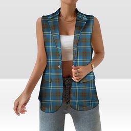 ScotsTee Shop Scottish Cathcart Ancient Women's Tartan Sleeveless Blazer Suit Vest