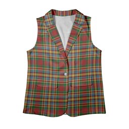 ScotsTee Shop Scottish Chattan Chief of Clan Women's Tartan Sleeveless Blazer Suit Vest