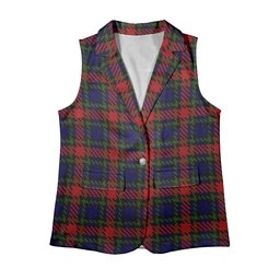 ScotsTee Shop Scottish Clark Red Women's Tartan Sleeveless Blazer Suit Vest