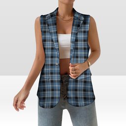 ScotsTee Shop Scottish Clark Modern Women's Tartan Sleeveless Blazer Suit Vest