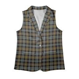 ScotsTee Shop Scottish Campbell Argyll Weathered Women's Tartan Sleeveless Blazer Suit Vest