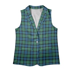 ScotsTee Shop Scottish Campbell Ancient 01 Women's Tartan Sleeveless Blazer Suit Vest
