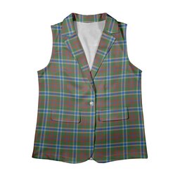ScotsTee Shop Scottish Currie of Arran Modern Clan Women's Tartan Sleeveless Blazer Suit Vest