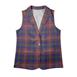 ScotsTee Shop Scottish Chisholm Hunting Modern Women's Tartan Sleeveless Blazer Suit Vest