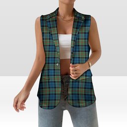 ScotsTee Shop Scottish Colquhoun Ancient Women's Tartan Sleeveless Blazer Suit Vest