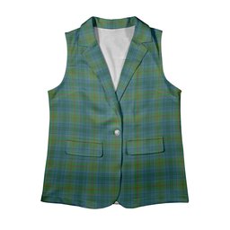 ScotsTee Shop Scottish Cranstoun Modern Women's Tartan Sleeveless Blazer Suit Vest