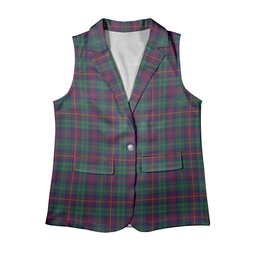ScotsTee Shop Scottish Cairns of Finavon Modern Women's Tartan Sleeveless Blazer Suit Vest