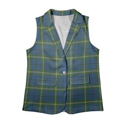 ScotsTee Shop Scottish Cleland Women's Tartan Sleeveless Blazer Suit Vest