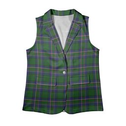 ScotsTee Shop Scottish Cockburn Old Pattern Women's Tartan Sleeveless Blazer Suit Vest