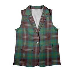 ScotsTee Shop Scottish Chisholm Hunting Ancient Women's Tartan Sleeveless Blazer Suit Vest
