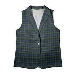 ScotsTee Shop Scottish Campbell of Argyll 01 Women's Tartan Sleeveless Blazer Suit Vest