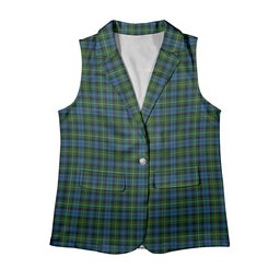 ScotsTee Shop Scottish Campbell of Argyll 02 Women's Tartan Sleeveless Blazer Suit Vest