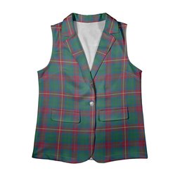 ScotsTee Shop Scottish Cairns of Finavon Ancient Women's Tartan Sleeveless Blazer Suit Vest