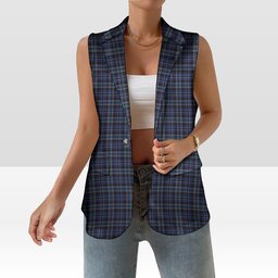 ScotsTee Shop Scottish Clark Robert McGavin Women's Tartan Sleeveless Blazer Suit Vest
