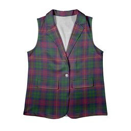 ScotsTee Shop Scottish Cairns of Finavon Women's Tartan Sleeveless Blazer Suit Vest