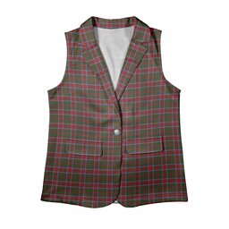 ScotsTee Shop Scottish Chisholm 1800 Women's Tartan Sleeveless Blazer Suit Vest