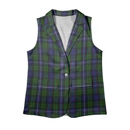 ScotsTee Shop Scottish Donnachaidh Robertson Women's Tartan Sleeveless Blazer Suit Vest
