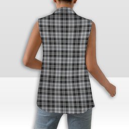 ScotsTee Shop Scottish Drummond Grey Ancient Women's Tartan Sleeveless Blazer Suit Vest