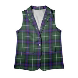 ScotsTee Shop Scottish Donald of the Isles Hunting Modern Women's Tartan Sleeveless Blazer Suit Vest