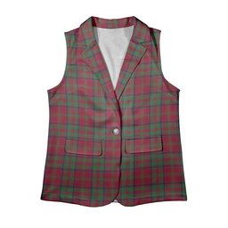 ScotsTee Shop Scottish Donald of Glencoe Modern Women's Tartan Sleeveless Blazer Suit Vest