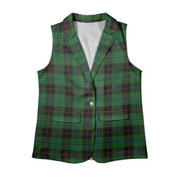 ScotsTee Shop Scottish Douglas Black Women's Tartan Sleeveless Blazer Suit Vest
