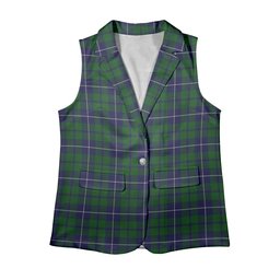 ScotsTee Shop Scottish Douglas Green Wilsons Women's Tartan Sleeveless Blazer Suit Vest