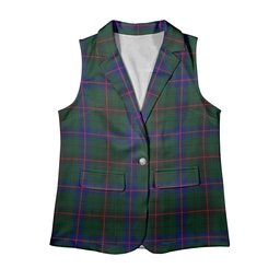 ScotsTee Shop Scottish Davidson Modern Women's Tartan Sleeveless Blazer Suit Vest