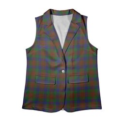 ScotsTee Shop Scottish Dogwood Women's Tartan Sleeveless Blazer Suit Vest