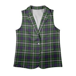 ScotsTee Shop Scottish Farquharson Dress Women's Tartan Sleeveless Blazer Suit Vest