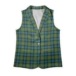 ScotsTee Shop Scottish Ferguson Ancient Clan Women's Tartan Sleeveless Blazer Suit Vest