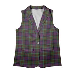 ScotsTee Shop Scottish Donald of Clan Ranald Modern Women's Tartan Sleeveless Blazer Suit Vest