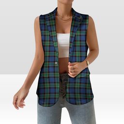 ScotsTee Shop Scottish Fletcher Ancient Women's Tartan Sleeveless Blazer Suit Vest
