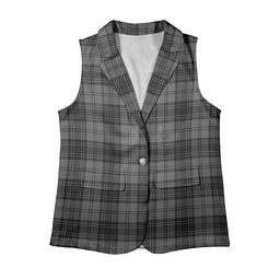 ScotsTee Shop Scottish Douglas Grey Vestiarium Scoticum Women's Tartan Sleeveless Blazer Suit Vest