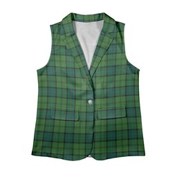 ScotsTee Shop Scottish Dunbar Hunting Modern Women's Tartan Sleeveless Blazer Suit Vest